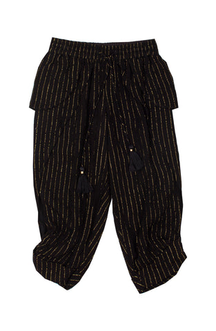 Crescent Moon Crop Pant Solid Black