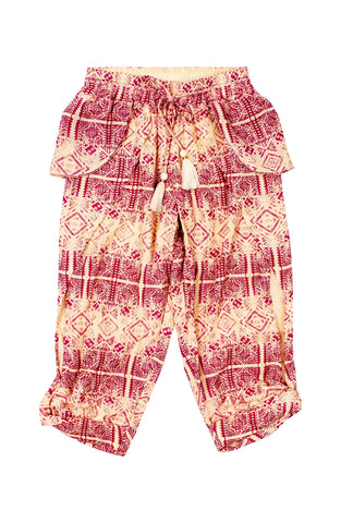 Crescent Moon Crop Pant Printed