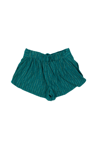 Eclipse Metallic Stripe Shorts - Sage