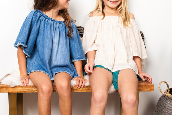 Milky Way Fray Denim Top