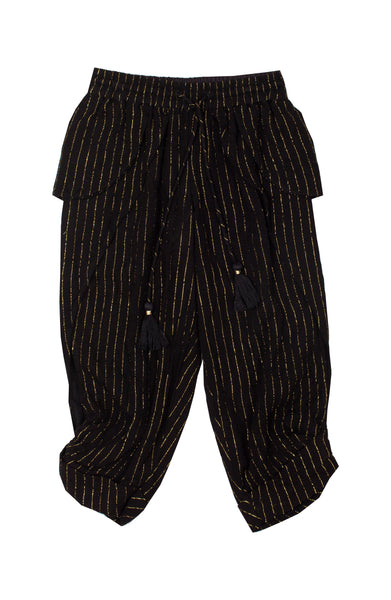 Crescent Moon Crop Pant Solid Black
